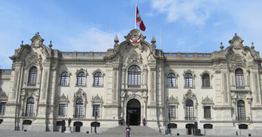 Der Palacio de Gobierno del Perú in Lima