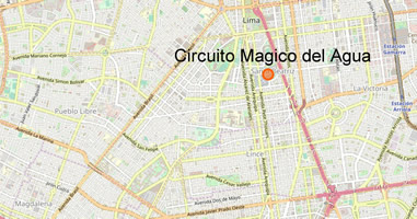 Karte Anreise Circuito Magico del Agua