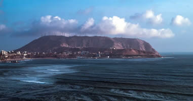 Blick auf Planetario Morro Solar