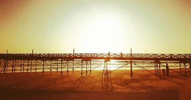 Puesta de sol en playa Pimentel Chiclayo