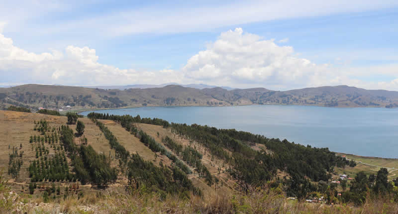 Vista al lago Titicaca